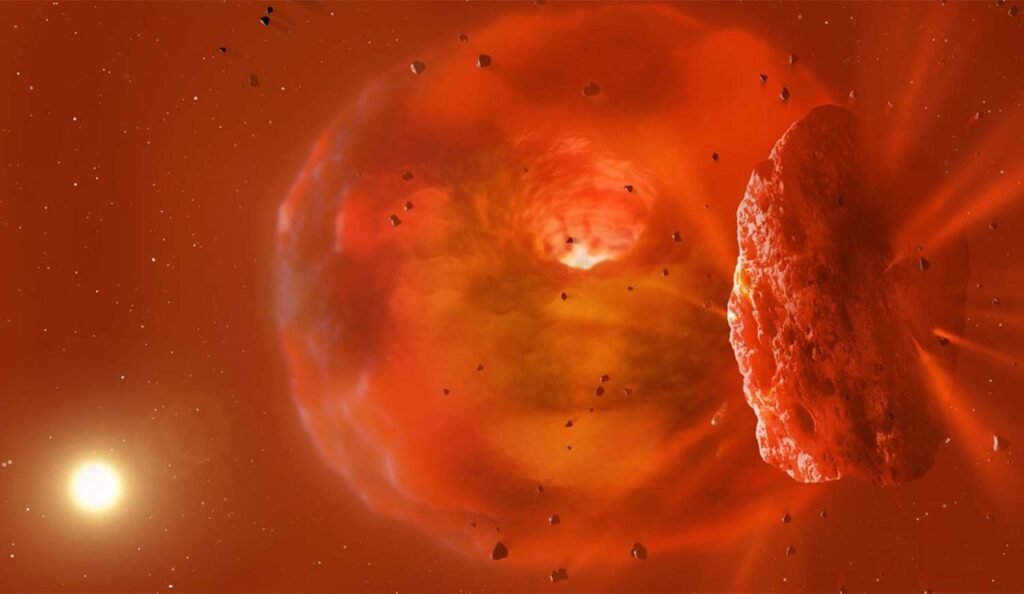 Captan el choque de dos planetas a 1.800 años luz de la Tierra