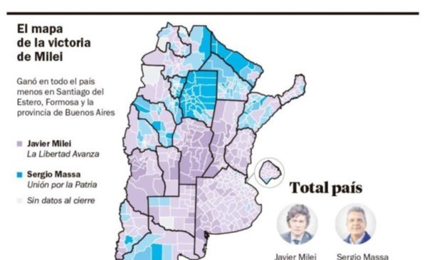 El mapa de Argentina se tiñó de violeta: así se votó en todo el país